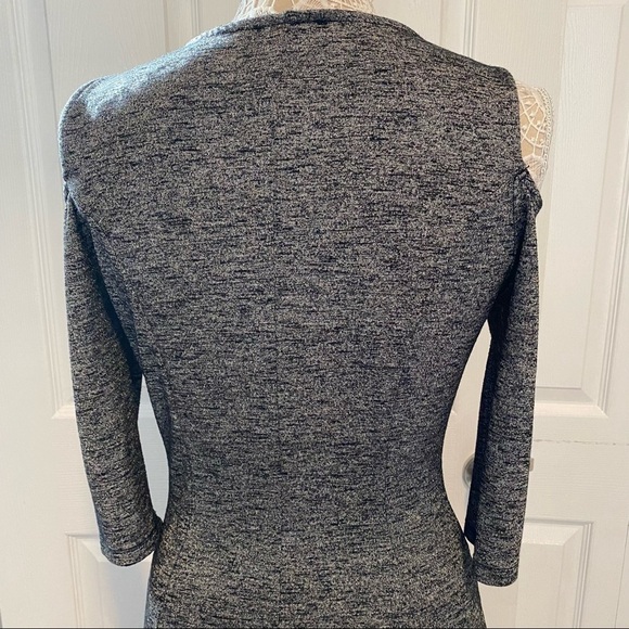 orsay dress open cold shoulder midi dress heater 3/4 sleeves size 38 Europe 6 US - Picture 6 of 14